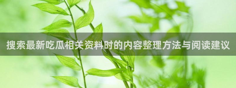 网络热点爆料:搜索最新吃瓜相关资料时的内容整理方法与阅读建议